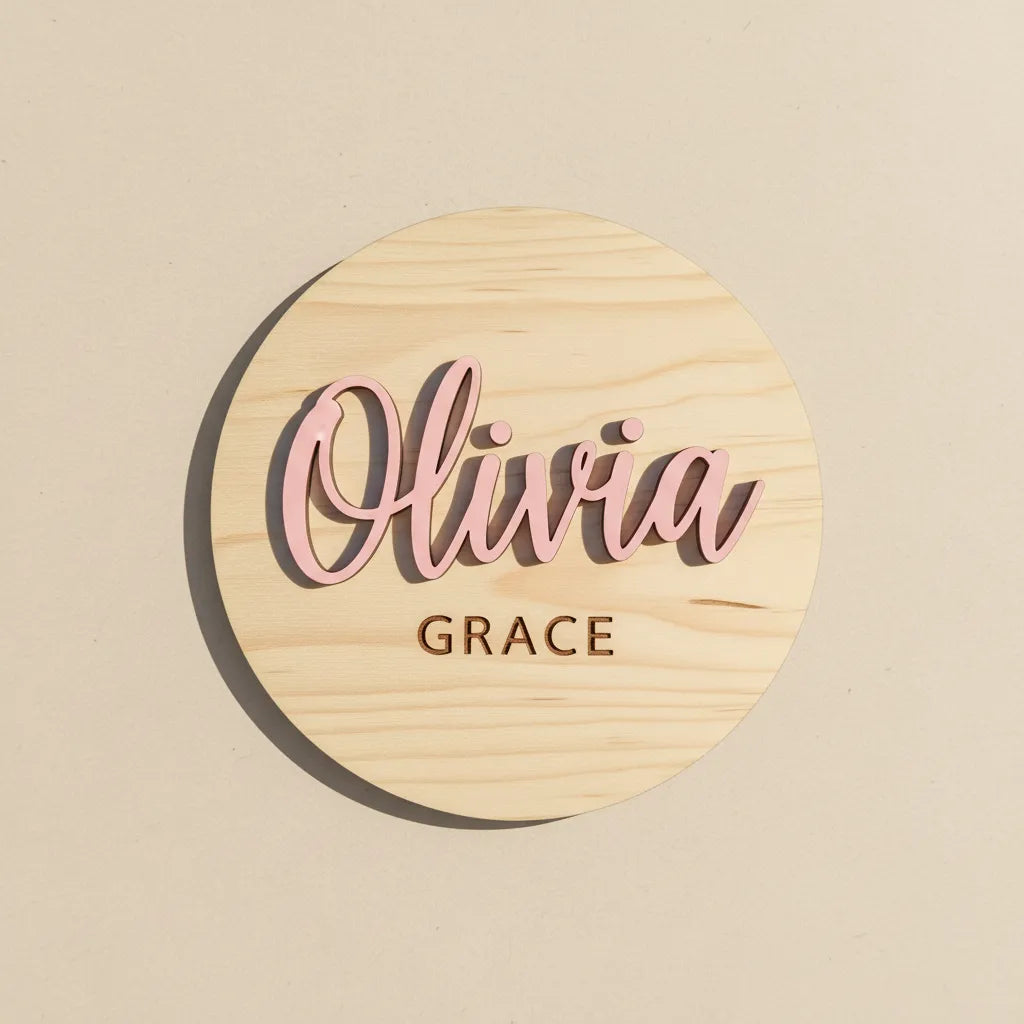 Custom Wooden Birth Announcement Sign