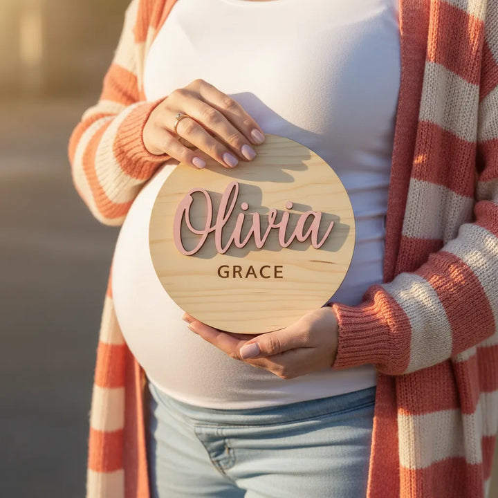 Custom Wooden Birth Announcement Sign