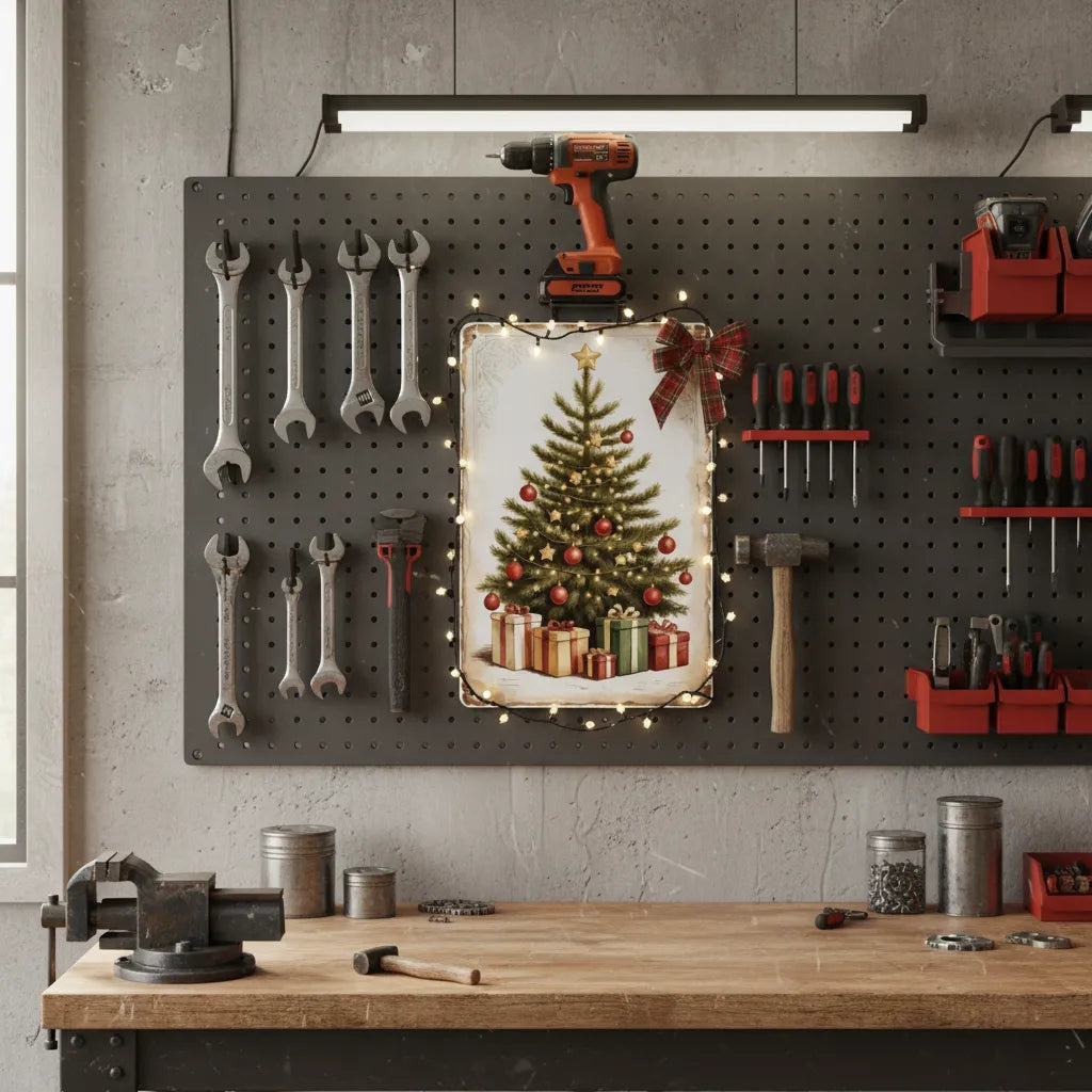 Christmas Tree Aluminum Wall Art – Festive Metal Print