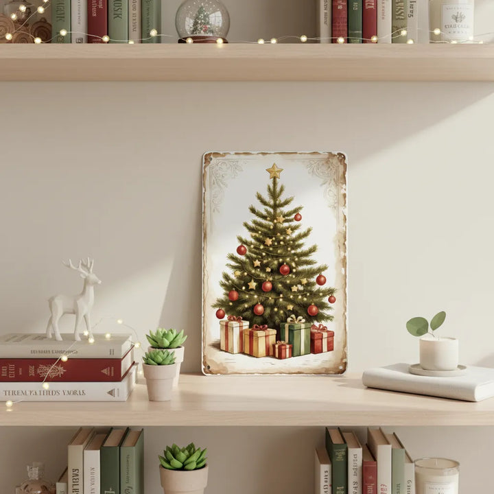 Christmas Tree Aluminum Wall Art – Festive Metal Print