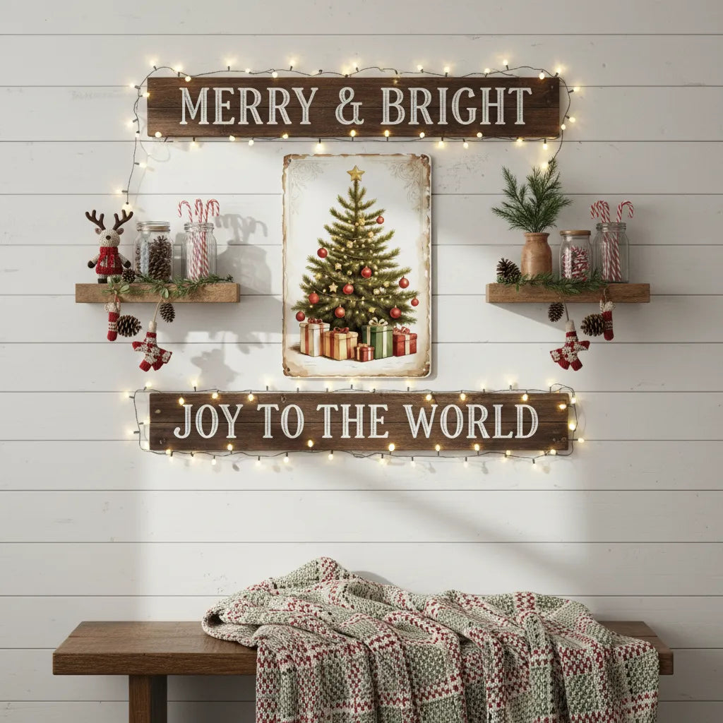 Christmas Tree Aluminum Wall Art – Festive Metal Print