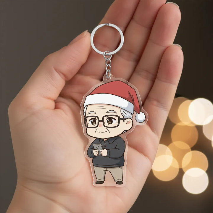 Custom Cartoon Acrylic Keychain | Personalized from Photo