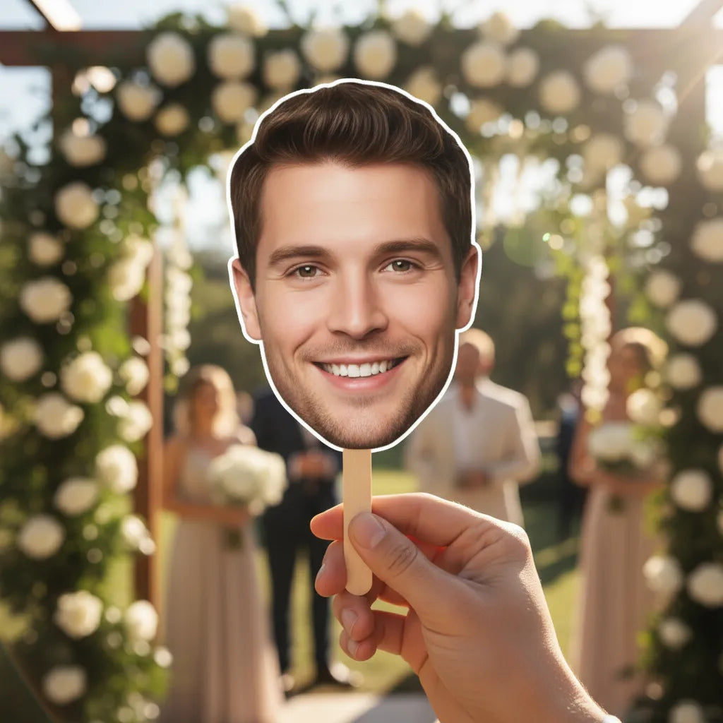 Custom Face Cutout Stick | Personalized Photo Props