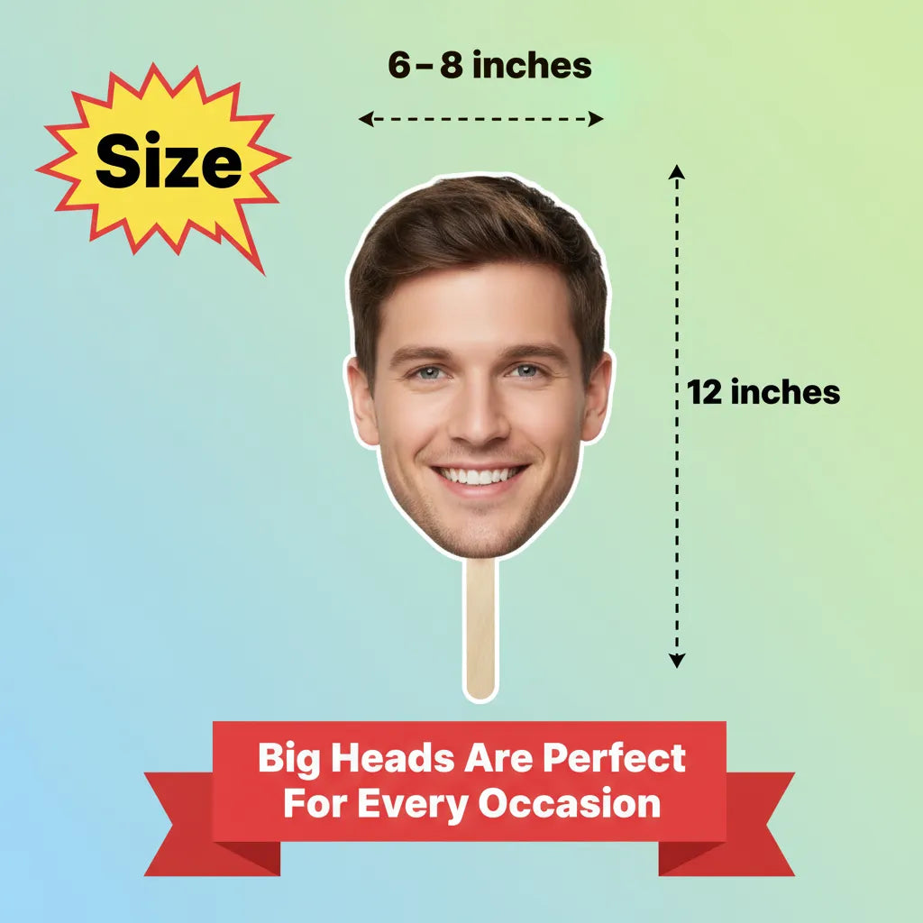 Custom Face Cutout Stick | Personalized Photo Props