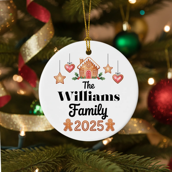 Custom Family Name Christmas Ornament