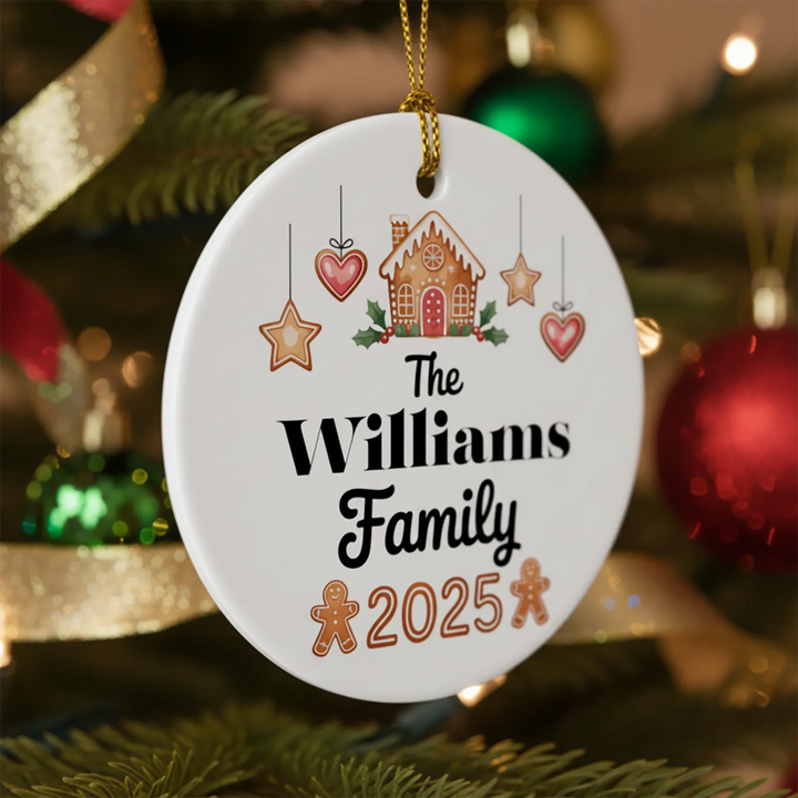 Custom Family Name Christmas Ornament