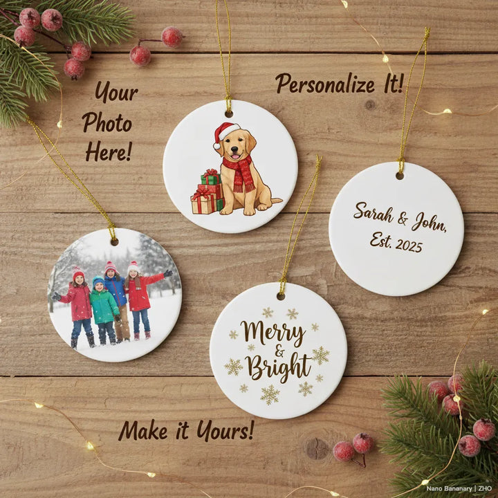 Custom Photo Ceramic Ornament