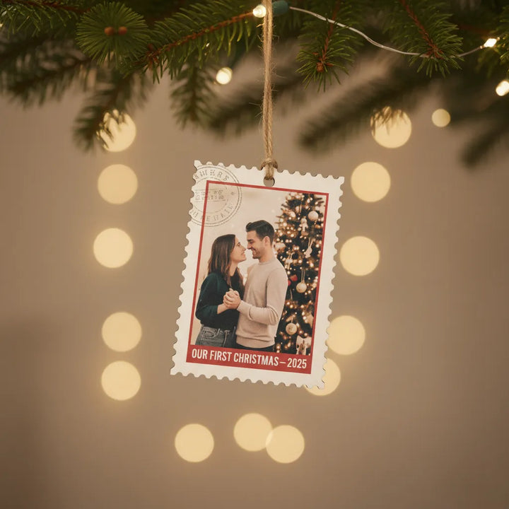 Custom Photo Stamp Ornament