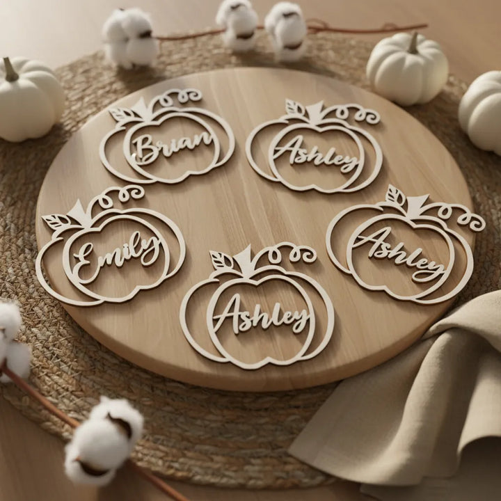 Personalized Thanksgiving Pumpkin Place Card
